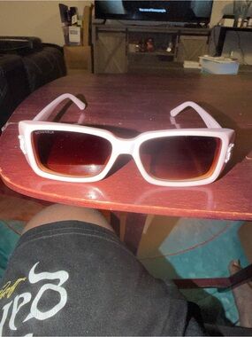 Chanel Women's Pink Rectangle Sunglasses
